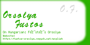 orsolya fustos business card